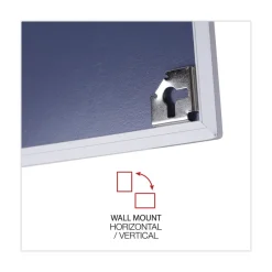 Online 36 in. x 24 in. Melamine Dry Erase Board with Anodized Aluminum Frame - White Surface Office Presentation Supplies