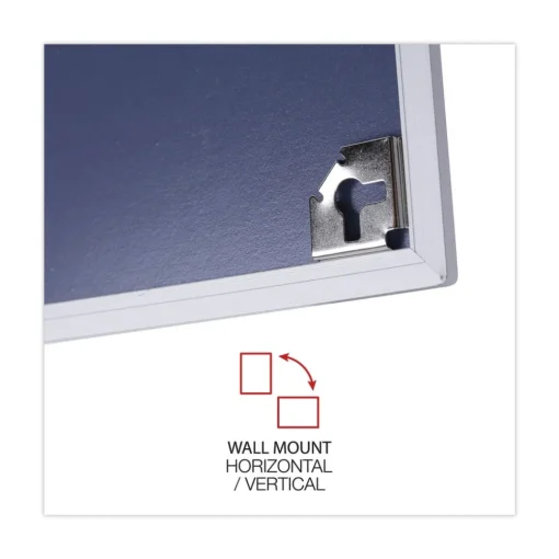 Online 36 in. x 24 in. Melamine Dry Erase Board with Anodized Aluminum Frame - White Surface Office Presentation Supplies