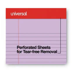 Clearance 5 in. x 8 in. Sheets Narrow Rule Perforated Ruled Writing Pads - Assorted Pastel Colors (6/Pack) Cleaning & Janitorial Supplies