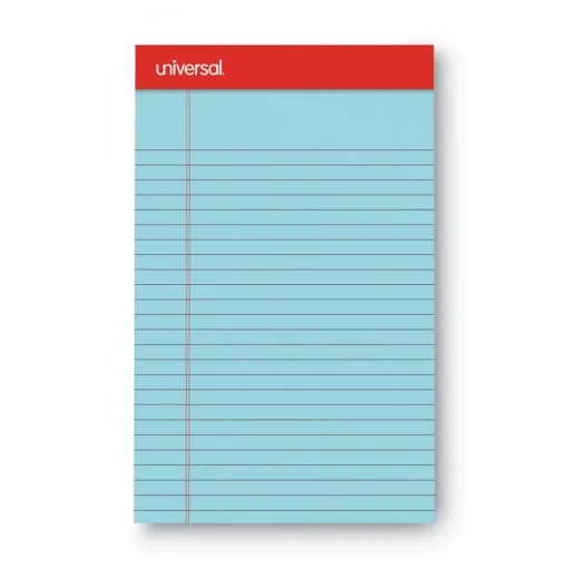 Clearance 5 in. x 8 in. Sheets Narrow Rule Perforated Ruled Writing Pads - Assorted Pastel Colors (6/Pack) Cleaning & Janitorial Supplies