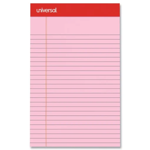 Clearance 5 in. x 8 in. Sheets Narrow Rule Perforated Ruled Writing Pads - Assorted Pastel Colors (6/Pack) Cleaning & Janitorial Supplies