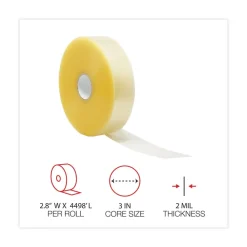 Outlet 72 mm x 1371 m Packaging Tape with 3 in. Core - Clear (4/Carton) Tapes & Adhesives