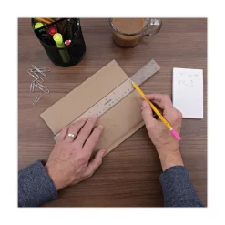 Hot Clear Plastic Standard/Metric 12 in. Ruler - Clear Measuring Tools