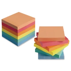 Clearance Ultra Sticky Note Pads Note Ruled 4-in x 4-in Assorted Colors 100 Sheets/Pad 6 Pads/Pack Paper & Printables