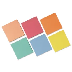 Clearance Ultra Sticky Note Pads Note Ruled 4-in x 4-in Assorted Colors 100 Sheets/Pad 6 Pads/Pack Paper & Printables