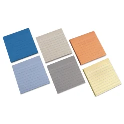 New Ultra Sticky Note Pads Note Ruled 4-in x 4-in Assorted Colors 100 Sheets/Pad 6 Pads/Pack Paper & Printables