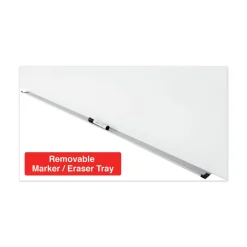 Online UNV43202 Frameless 36 in. x 24 in. Magnetic Glass Marker Board - White Office Presentation Supplies