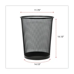 Sale UNV20008 18-Quart Steel Mesh Wastebasket - Black Trash & Waste Bins