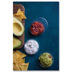 Hot 2 oz. - 4 oz. Compostable Plastic Portion Pot Lids - Clear (2000/Carton) Tabletop And Serveware