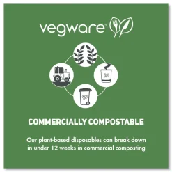 Online 89 Series Compostable Hot Cup Lids - White (1000/Carton) Tabletop And Serveware