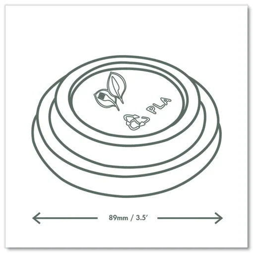 Online 89 Series Compostable Hot Cup Lids - White (1000/Carton) Tabletop And Serveware