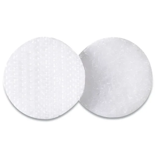 Clearance 0.63 in. Diameter Removable Adhesive Sticky-Back Fasteners - White (75/Pack) Paper Clips, Binder Clips, & Fasteners
