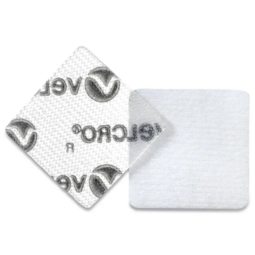 Online 0.88 in. x 0.88 in. Removable Adhesive Sticky-Back Fasteners - Clear (12/Pack) Paper Clips, Binder Clips, & Fasteners