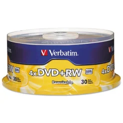 Sale 4.7 GB 4x DVD RW Rewritable Disc - Silver (30/Pack) Office Electronics & Batteries
