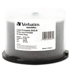 Sale 4.7 GB 16x DVD-R DataLife Plus Printable Recordable Disc - White (50/Pack) Office Electronics & Batteries