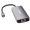 9 Port USB-C Pro Multiport Hub - Gray Office Electronics & Batteries