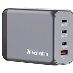 New 240 Watts 4-Port GaN Wall Charger - Black/Gray Office Electronics & Batteries