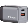 35 Watts 2-Port GaN Wall Charger - Black/Gray Office Electronics & Batteries