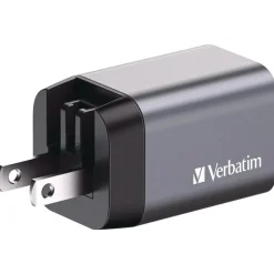 35 Watts 2-Port GaN Wall Charger - Black/Gray Office Electronics & Batteries
