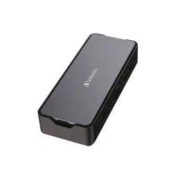 Clearance 15-in-1 256GB Vi3000 SSD Audio/DisplayPort/HDMI/Micro SD/RJ45/SD/USB-A/USB-C USB-C Pro Docking Station - Gray Office Electronics & Batteries