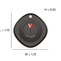My Finder Bluetooth Tracker for Apple iOS - Black/White (2/Pack) Office Electronics & Batteries