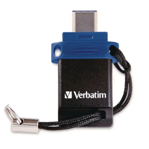 Online Store n' Go Dual USB 3.2 Gen 1 Flash Drive for USB-C Devices - Blue Office Electronics & Batteries