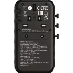 Hot UTA-10 GaN III 3-USB-A/3-USB-C Universal Travel Adapter Office Electronics & Batteries