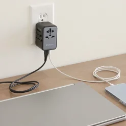 Best UTA-09 Gan III 2-USB-A/2-USB-C/USB-C with Power Delivery 3.0 Universal Travel Adapter Office Electronics & Batteries