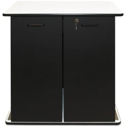 29.5 in. x 21 in. x 33 in. 9 Shelves Engineered Wood Refreshment Stand - White/Black Utility Carts