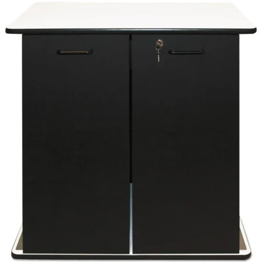 29.5 in. x 21 in. x 33 in. 9 Shelves Engineered Wood Refreshment Stand - White/Black Utility Carts