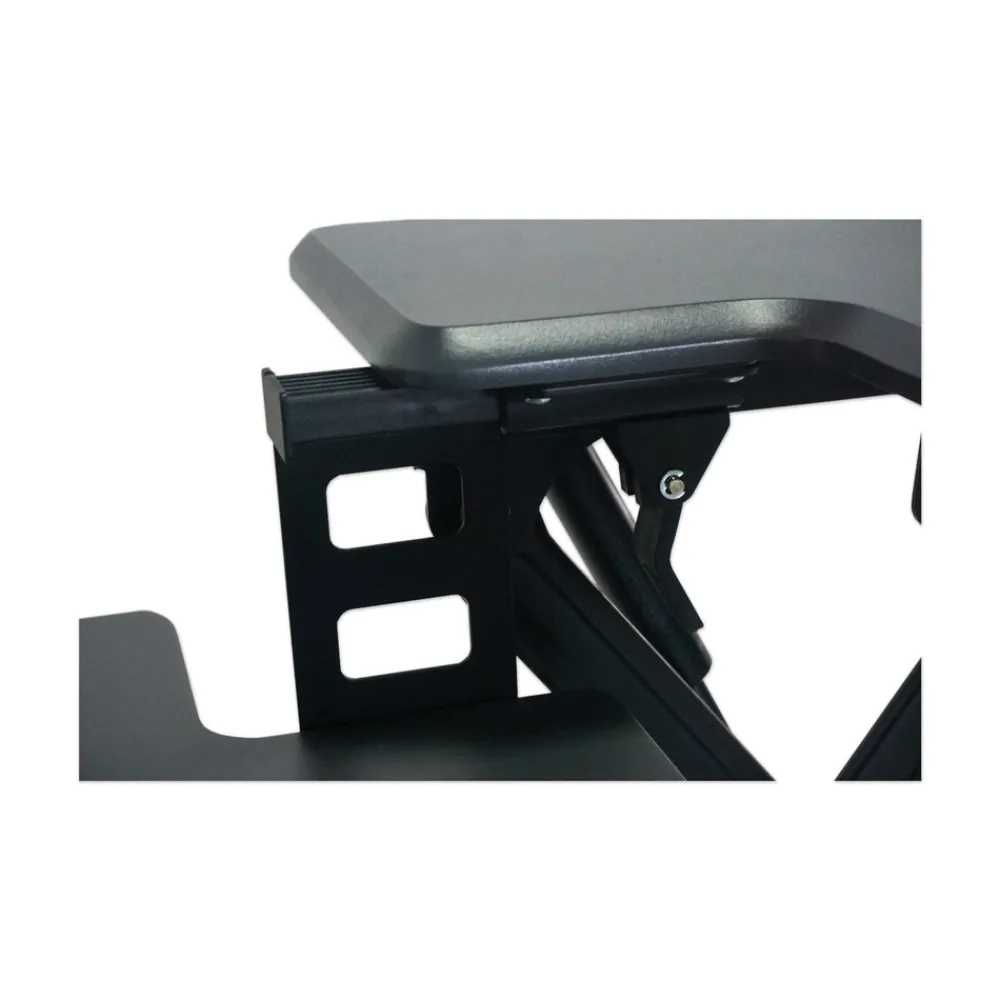 Hot 36 in. x 31.25 in. x 5.25 in. to 20 in. High Rise Height Adjustable Standing Desk with Keyboard Tray - Gray/Black Cleaning & Janitorial Supplies