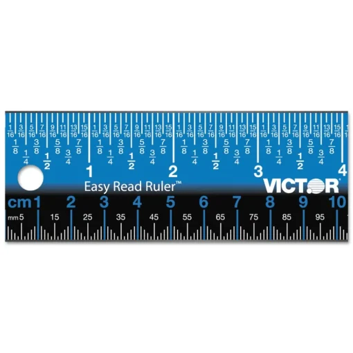 Outlet Easy Read 18.25 in. Long Standard/Metric Stainless Steel Ruler - Blue Measuring Tools