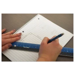 Outlet Easy Read 18.25 in. Long Standard/Metric Stainless Steel Ruler - Blue Measuring Tools