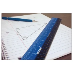 Discount Easy Read 12.5 in. Long Standard/Metric Stainless Steel Ruler - Blue Measuring Tools