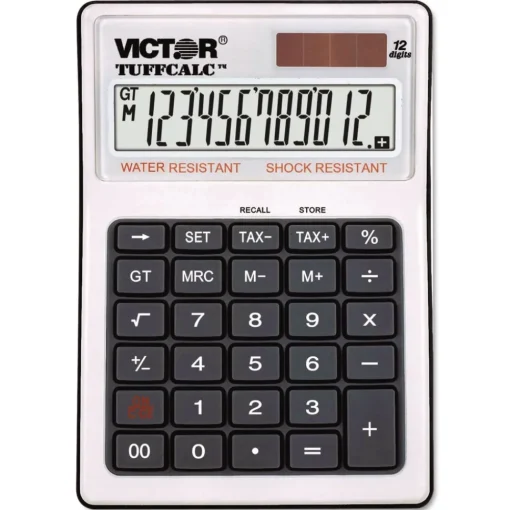 Hot TUFFCALC 12-Digit LCD Desktop Calculator Office Electronics & Batteries