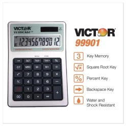 Hot TUFFCALC 12-Digit LCD Desktop Calculator Office Electronics & Batteries