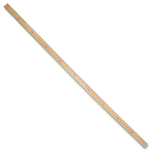 New 39.5 in. Standard/Metric Wooden Meter Stick - Clear Lacquer Finish (12/Box) Measuring Tools