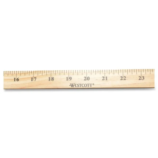 New 39.5 in. Standard/Metric Wooden Meter Stick - Clear Lacquer Finish (12/Box) Measuring Tools