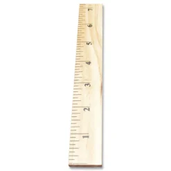 New 39.5 in. Standard/Metric Wooden Meter Stick - Clear Lacquer Finish (12/Box) Measuring Tools