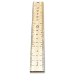 New 39.5 in. Standard/Metric Wooden Meter Stick - Clear Lacquer Finish (12/Box) Measuring Tools