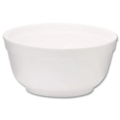 Hot 8 oz Squat Style Foam Bowls - White (1000/Carton) Tabletop And Serveware