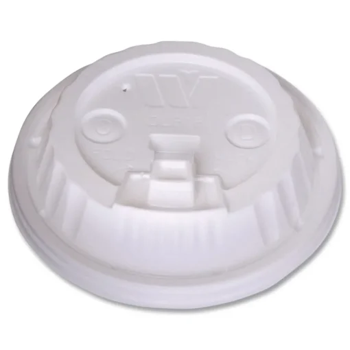 Clearance Dome Plastic Lids for 12 oz to 24 oz Hot Cups and Bowls - White (1000/Carton) Tabletop And Serveware