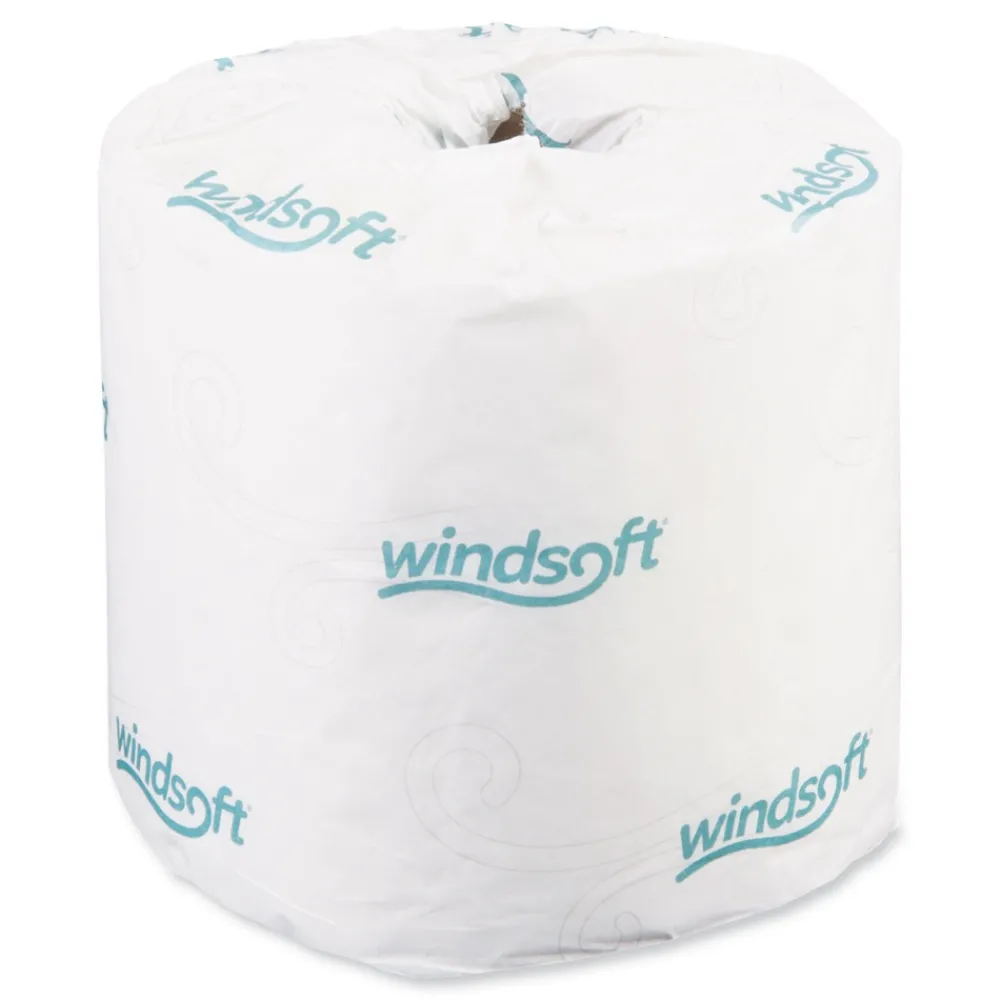Online 2-Ply Septic Safe Individually Wrapped Rolls Bath Tissue - White (24 Rolls/Carton) Paper & Dispensers