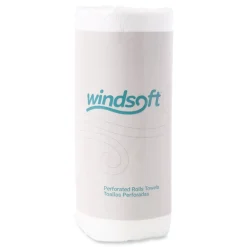 Clearance WIN1220CT 11 in. x 8.8 in. 2-Ply Kitchen Roll Towels - White (30 Rolls/Carton) Paper & Dispensers