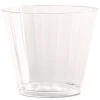 Clearance 9 oz. Classic Crystal Fluted Squat Plastic Tumblers - Clear (240/Carton) Tabletop And Serveware