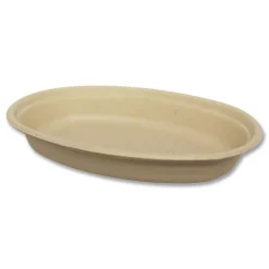 32 oz 9.7 x 5.3 x 1.6 Fiber Paper Burrito Bowls - Natural (300/Carton) Tabletop And Serveware