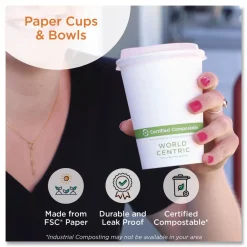 Hot 16 oz. Double Wall Paper Hot Cups - White (600/Carton) Tabletop And Serveware