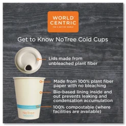 Clearance 16 oz. NoTree Paper Cold Cups - Natural (1000/Carton) Tabletop And Serveware