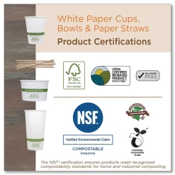 8 oz. Paper Hot Cups - White (1000/Carton) Tabletop And Serveware