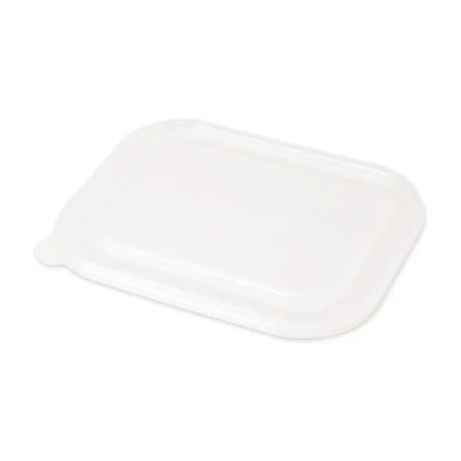 Outlet CTLCS3 8.8 in. x 6.9 in. x 0.8 in. Plastic PLA Lids for Fiber Containers - Clear (400/Carton) Tabletop And Serveware
